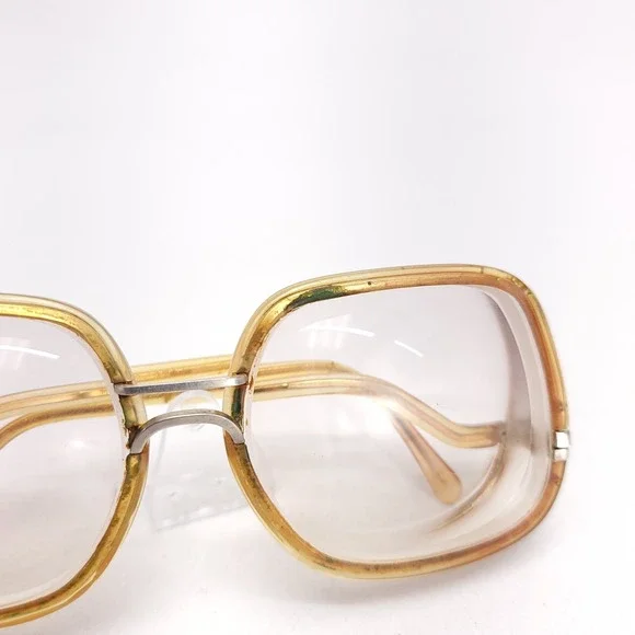 Vintage Drop Frame Glasses Gold Eyeglasses Mod 870 B Frames Only 52-18-140